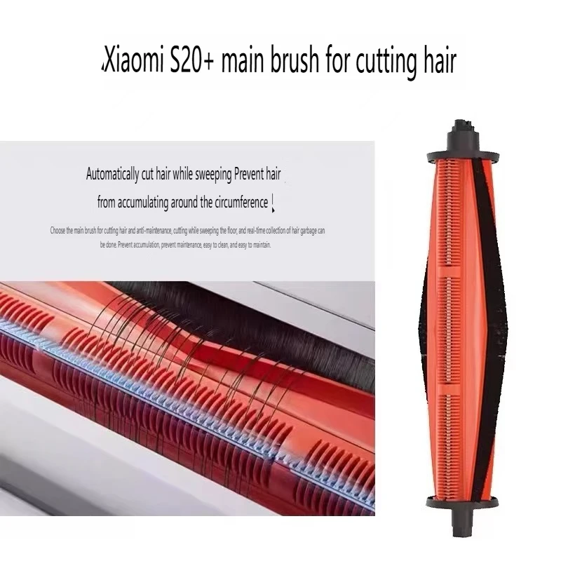 For Xiaomi Robot Vacuum X20 Plus/ X20+/M40/M30S/Omni 1S/Omni 2 Parts Original Cutting Hair Anti-Tangle Roller Brush Accessories