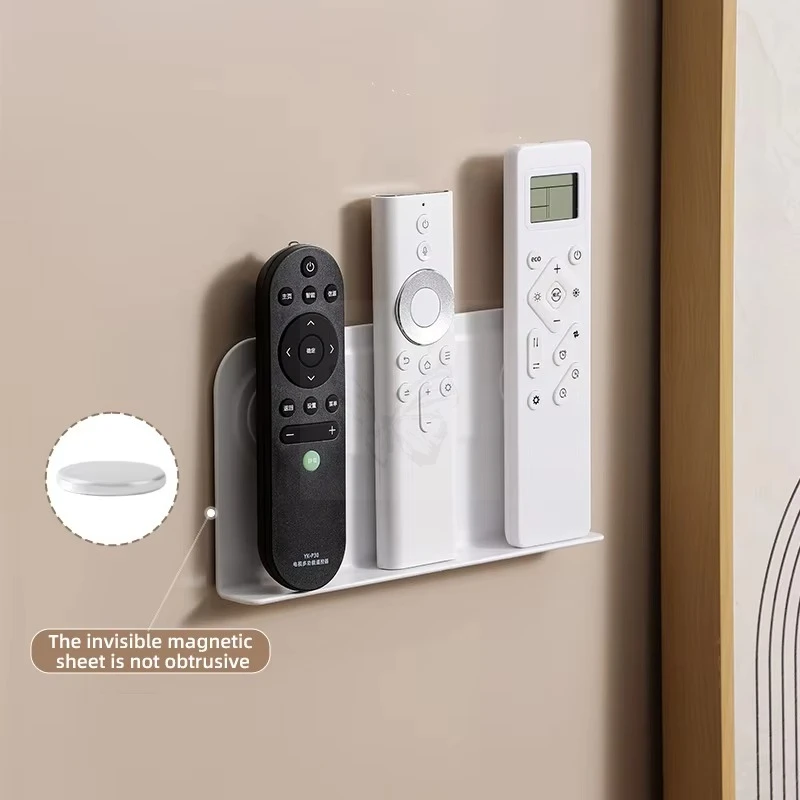 1 piece of remote control magnetic tape storage, wall mounted with no drilling, strong magnetic patch plug board