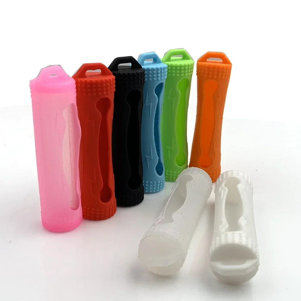 2Pcs Battery Case Silicone Sleeve Cover For 18650 Battery Protective Bag Pouch Battery Storage Box