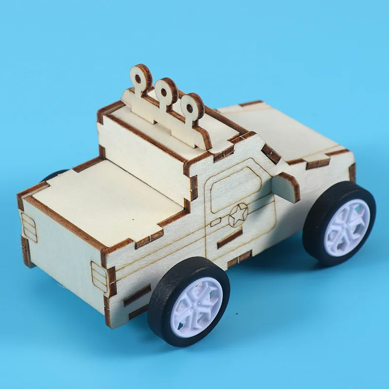 طلاب المدارس الابتدائية الإبداعية DIY التكنولوجيا إنتاج صغير الجمود مبدأ عربة تجربة علمية نموذج التجميع