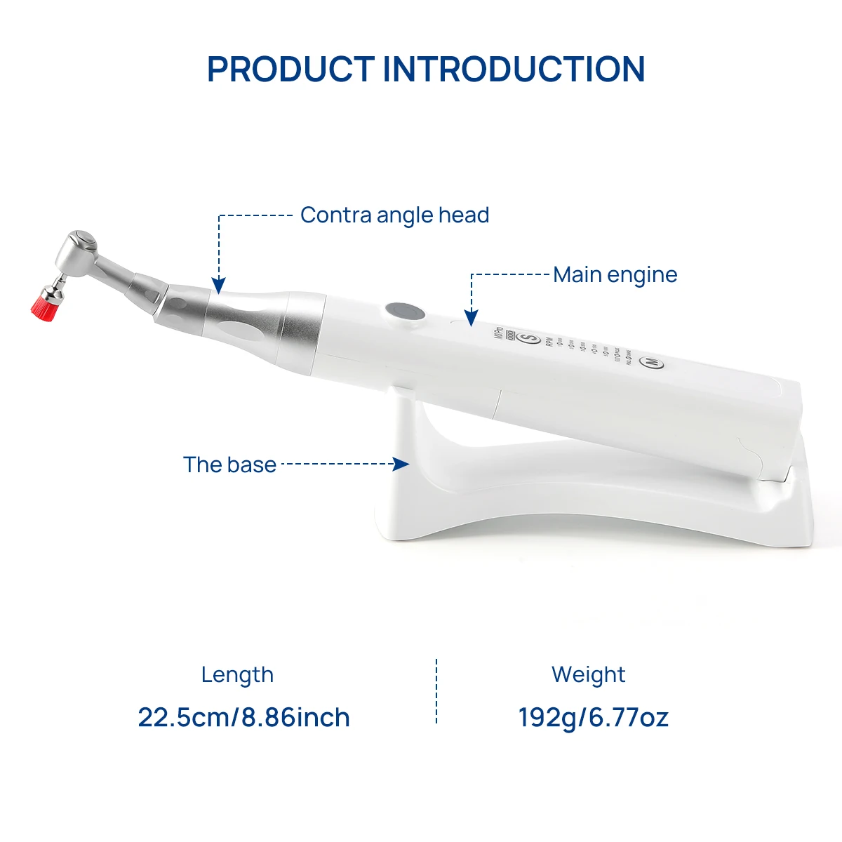 AZDENT Dental Cordless Prophy Handstück Elektrischer Zahnpoliermotor mit Prophy-Winkel Bürsten Reinigung Zahnreiniger Werkzeuge – Detail 5