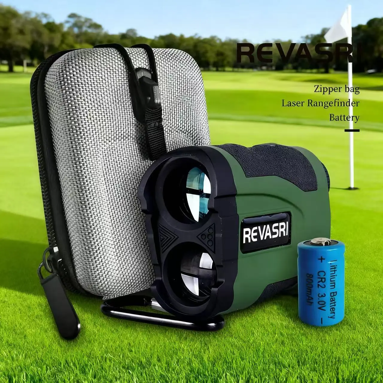 

REVASRI 980Yards Golf Laser Rangefinder with Flag Lock Vibration Slope Compensation Speed Measurement, 6X Monocular for Golfing