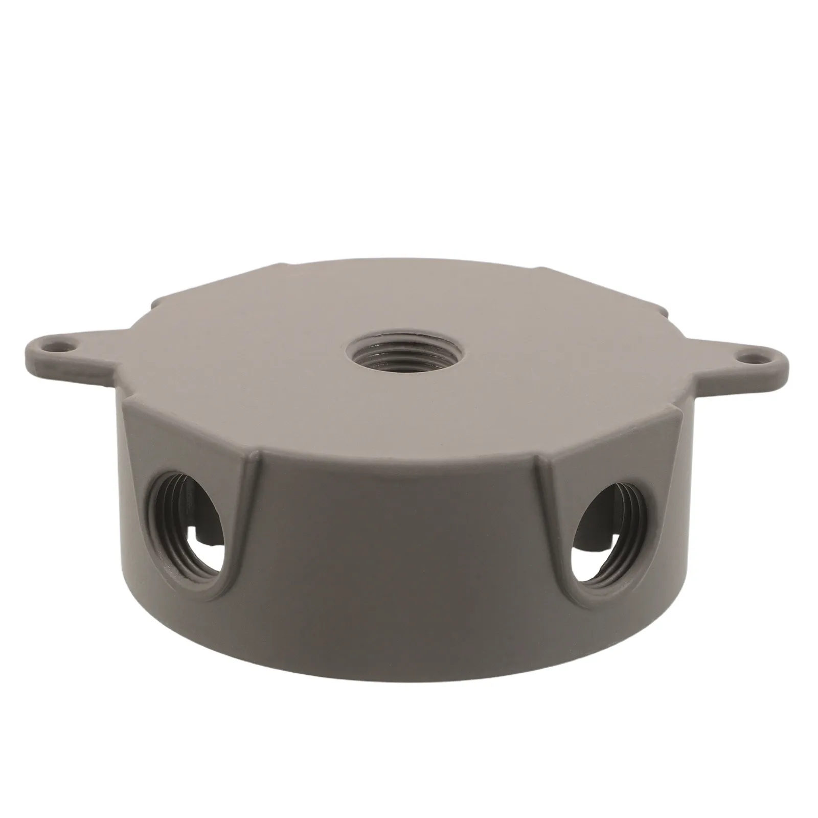 Round Aluminum Outlet Box Weatherproof Outdoor Electrical Junction Box 5 Port Fixture Base Socket Lamp Light Socket Light