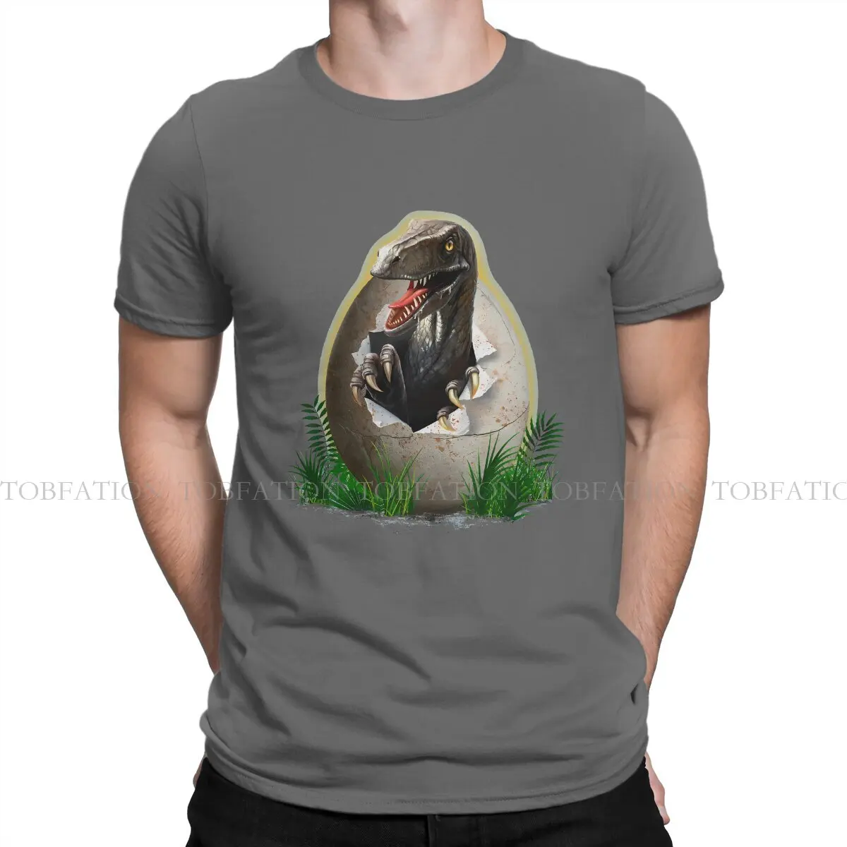 Raptor Egg Graphic Graphic TShirt Jurassic Park JP Movie Style Tops Leisure T Shirt Male Short Sleeve Special Gift Clothes