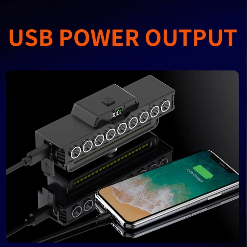 Mountain Bike Night Running Light Waterproof Rechargeable Strong Light Flashlight Night Riding Headlights Super Bright Led Lamp