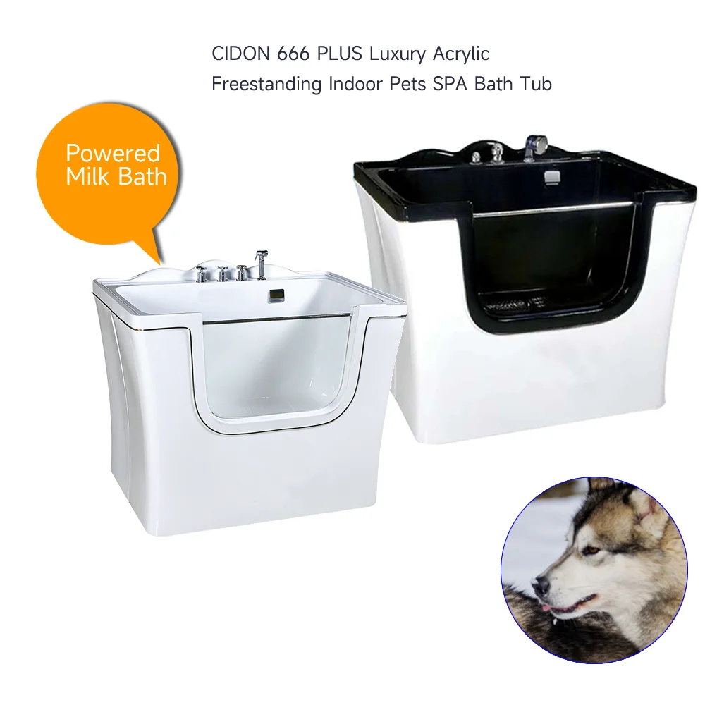 CIDON 666B Plus Luxury Acrylic Freestanding Indoor Pets SPA Bath Tub Powered Milk Bath