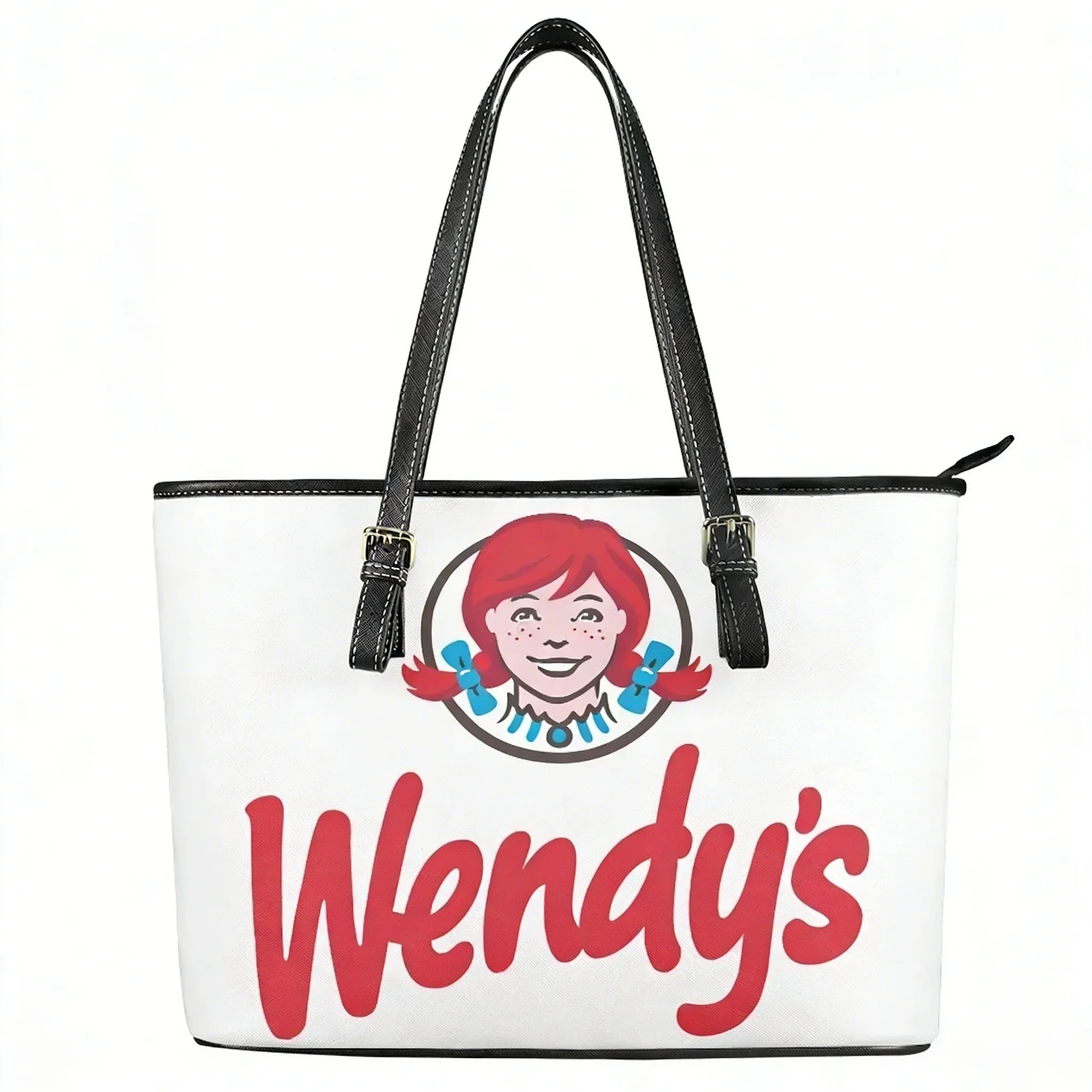 

Новая сумка-тоут для ресторана быстрого питания Wendy's, персонализированная, для женщин и мужчин, кожаная, деловая, дорожная, на плечо