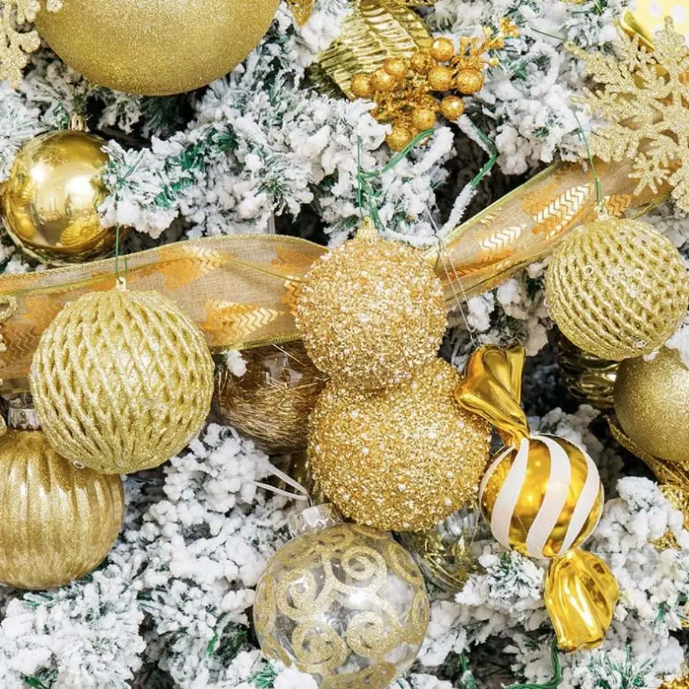 

6/12pcs 8/10cm Christmas Ball with Sequins Foam Festive Decorative Ball Glitter Christmas Tree Hanging Ornaments Wedding