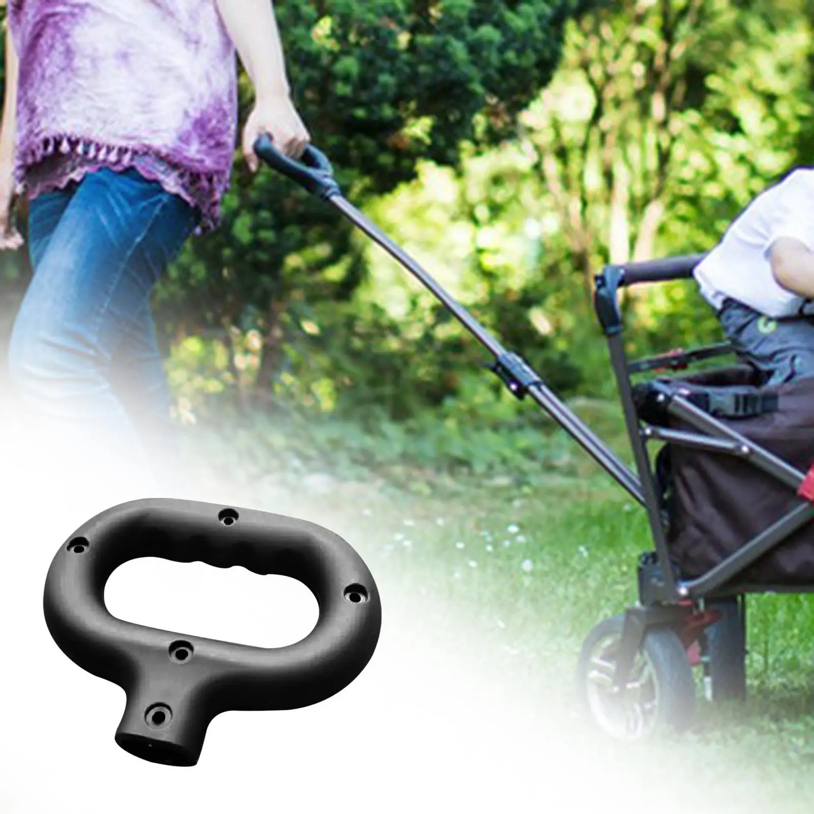 Asa de empuje para carrito de carro, manija de carrito portátil para carrito de compras de jardín, carro de Camping, accesorio plegable para carrito de carro al aire libre