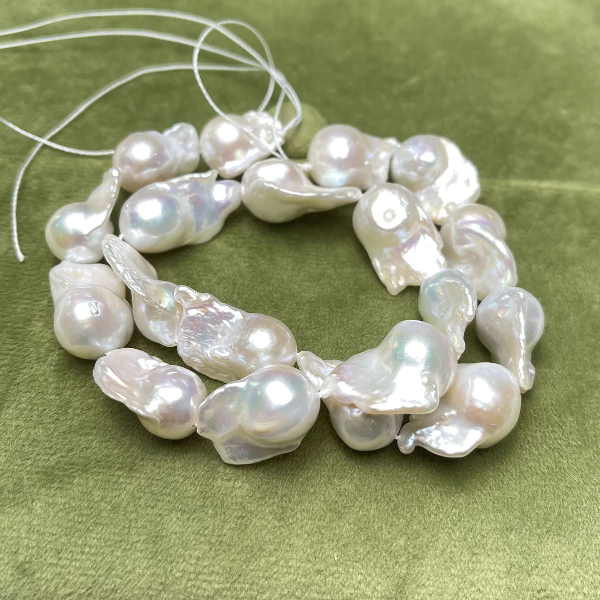Baroque Natural Freshwater Pearl Fish Tailed Loose Beads for DIY Women Men Necklace Jewelry Making Accessories 12x16-15x20mm