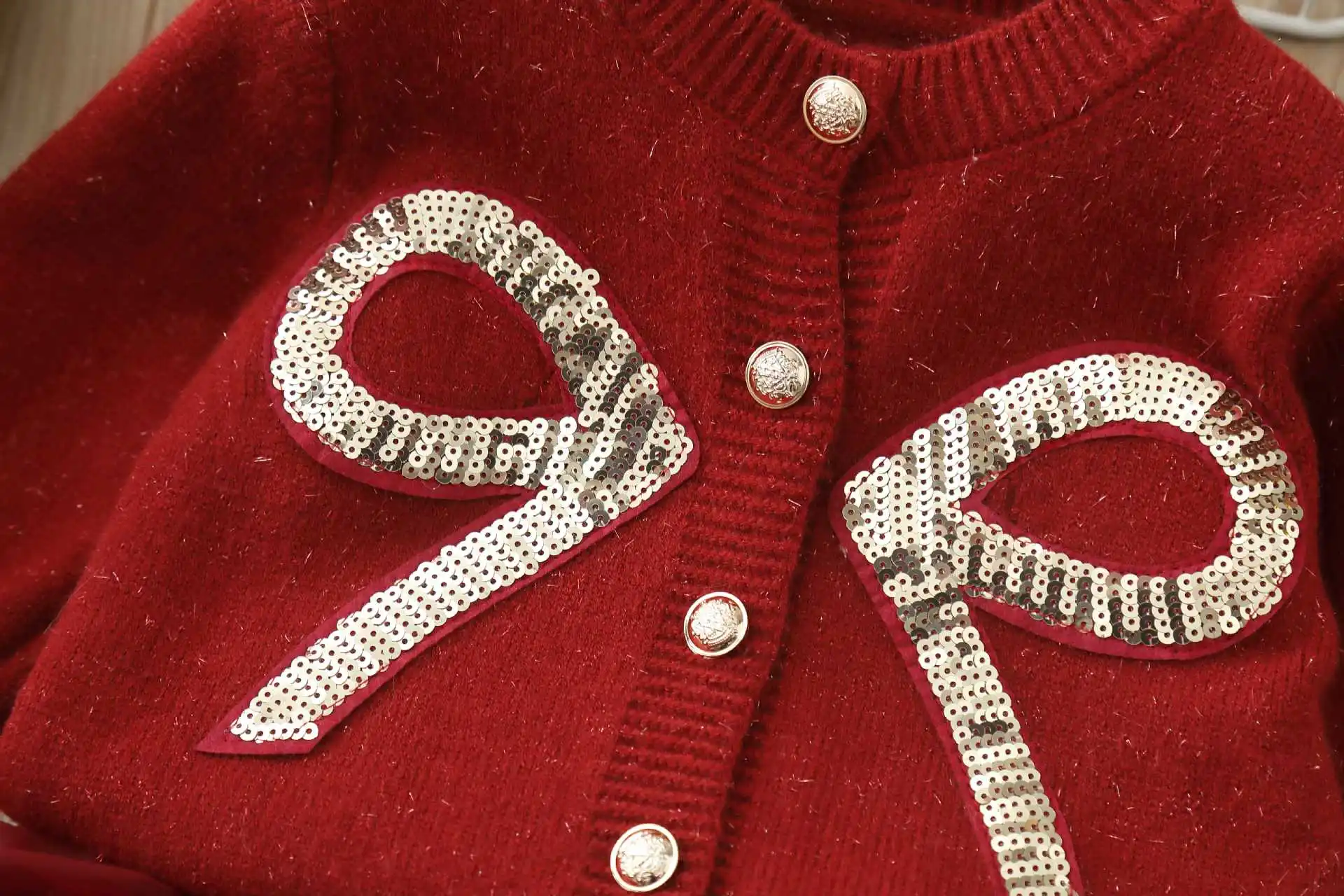 2026 Baby Girls Autumn Winter Clothing Set Sequins Bow Knitted Sweaters+mesh Tutu Skirts,Kids Children Birthday Princess Clothes