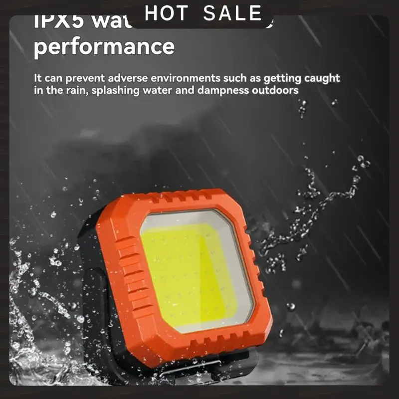 

24-Hour Delivery Outdoor Waterproof Mini Keychain Light Rechargeable COB LED USB Charging With Magnet High-Intensity Floodlight