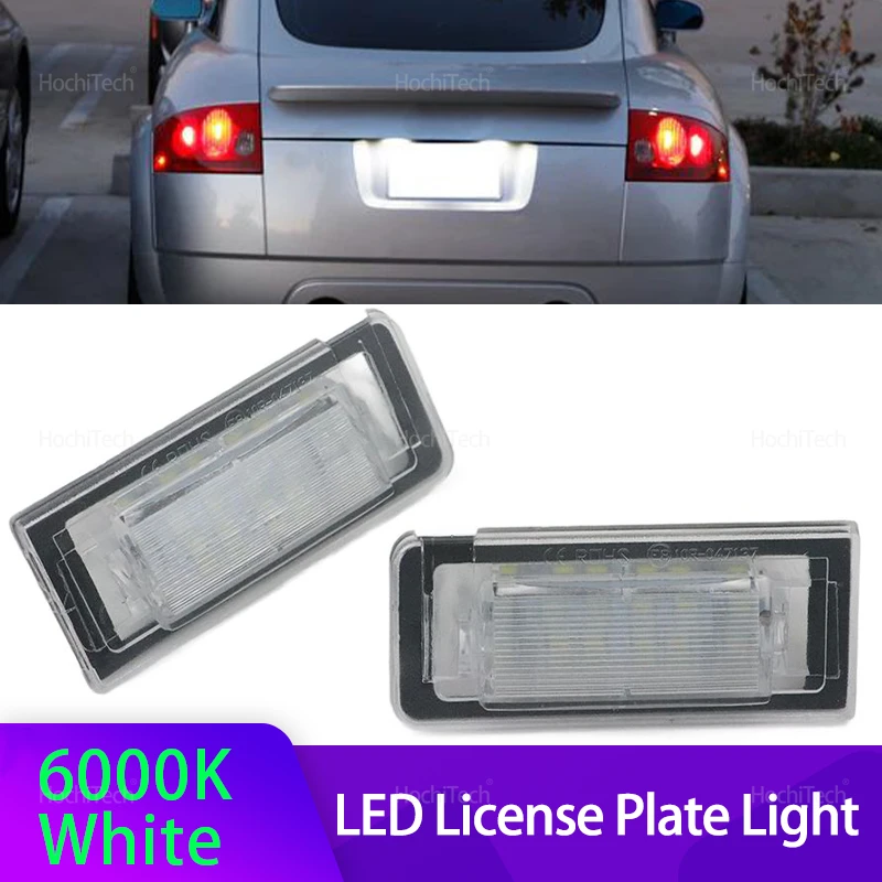 2pcs LED License Plate Light Canbus Number Lamp No Error for Audi TT MK1 8N 1999 2000 2001 2002 2003 2004 2005 2006