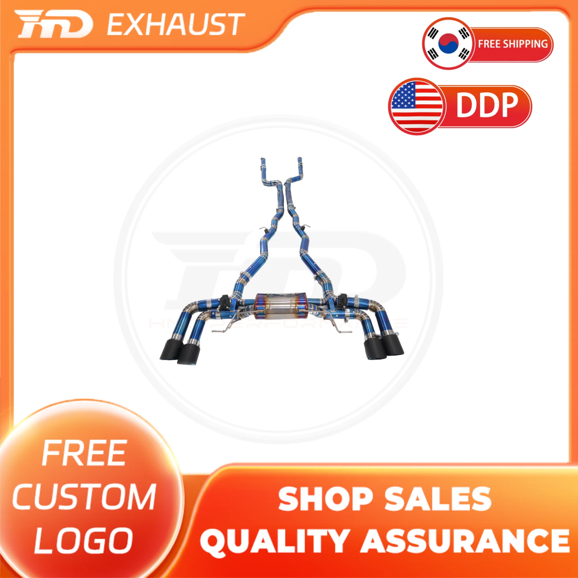 

HMD Titanium Catback Exhaust for BMW M850 M850i G16 4.4TT V8 Valvetronic Muffler High Performance Valved Exhaust Systems