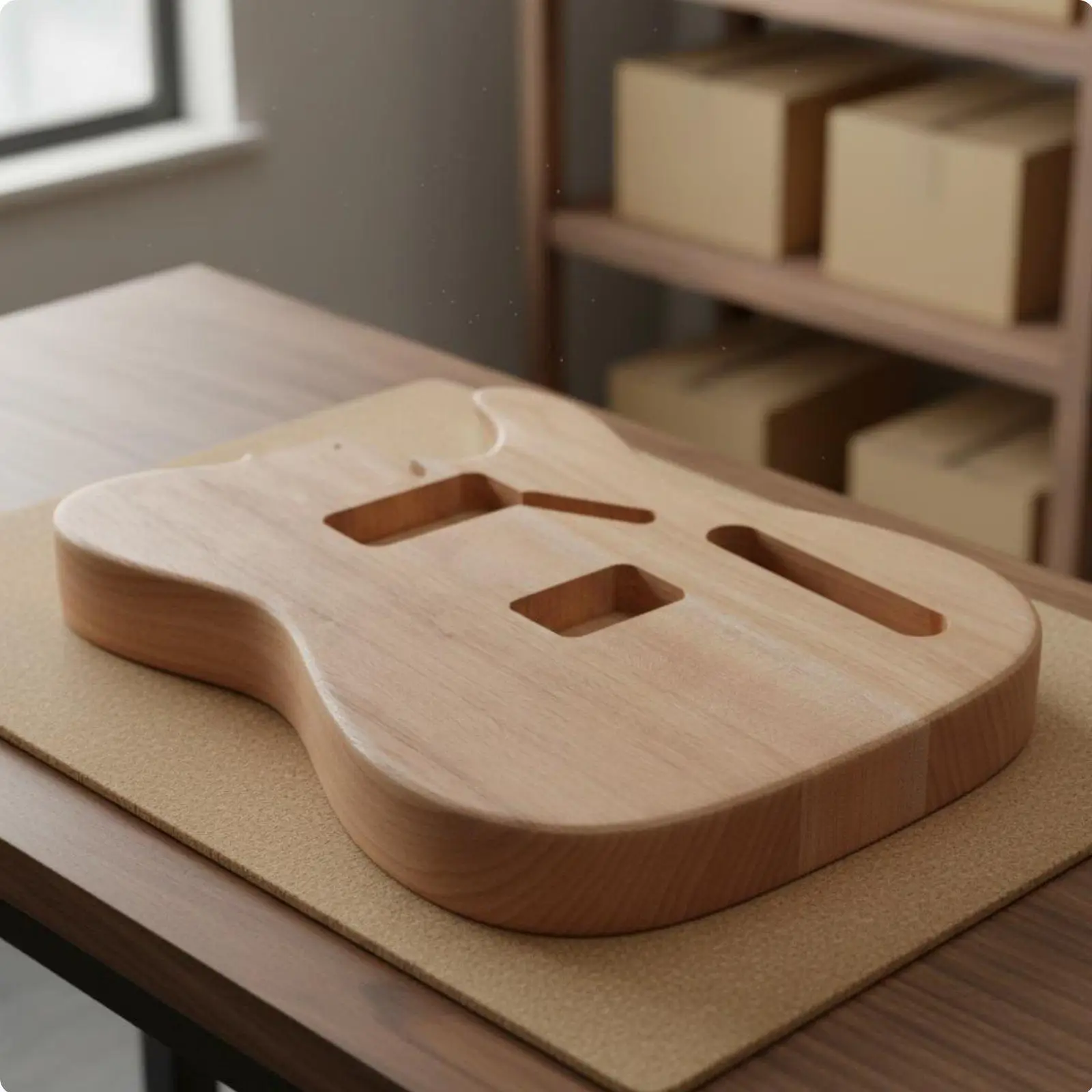 diy用木製ギターボディブランク、ホビーユーザーやギター製作業者向けのエレキギターアクセサリー