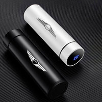 Car Thermoses Water Bottle Portable Travel Mug with Smart LCD Touch Screen For Genesis Essentia GV80 Neolun G70 G90 GV90 GV60 X