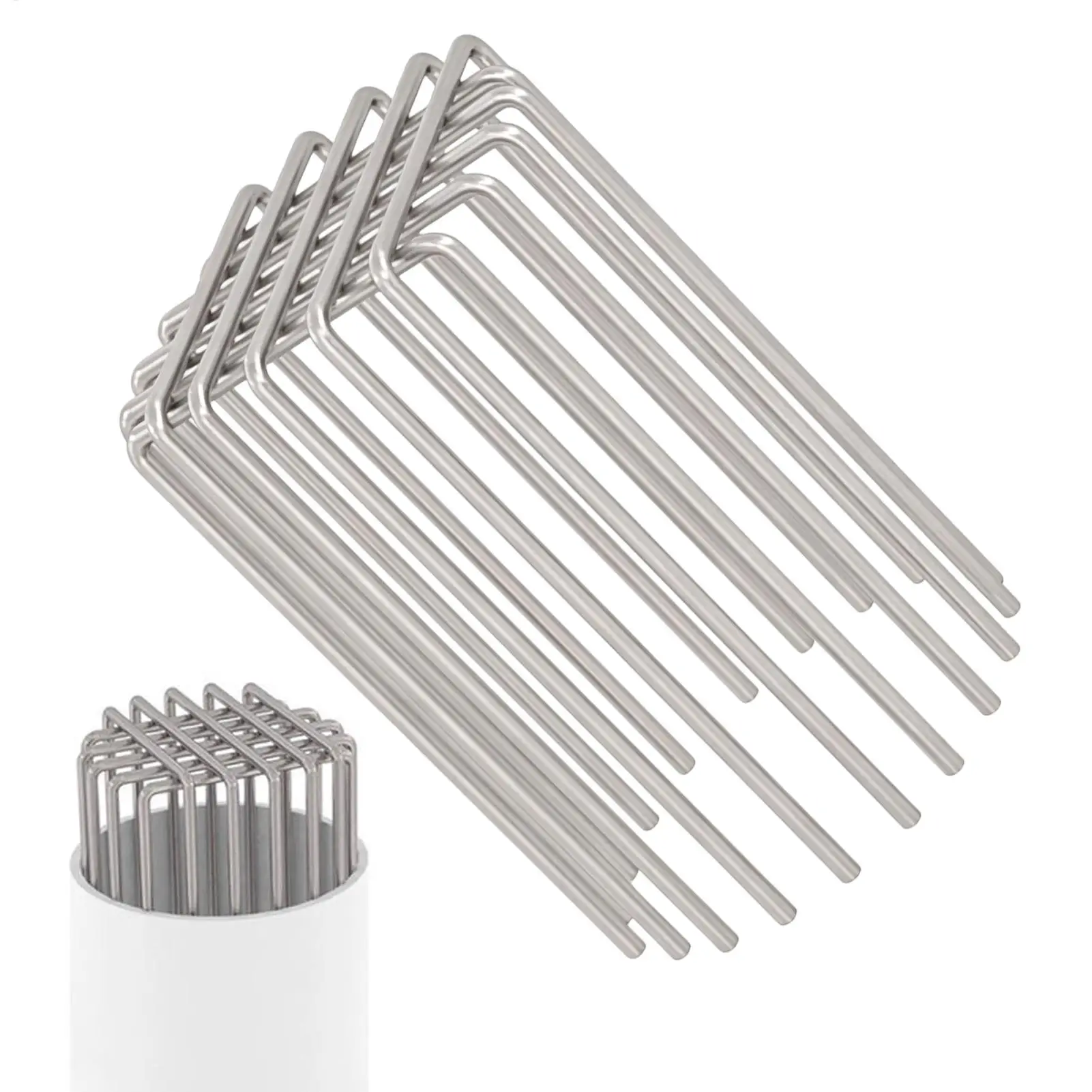 Stainless Steel Gutter Downspout Guard Anti-Clog Mesh Strainer for Outdoor Roof Balcony Garden, Prevents Animals & Debris