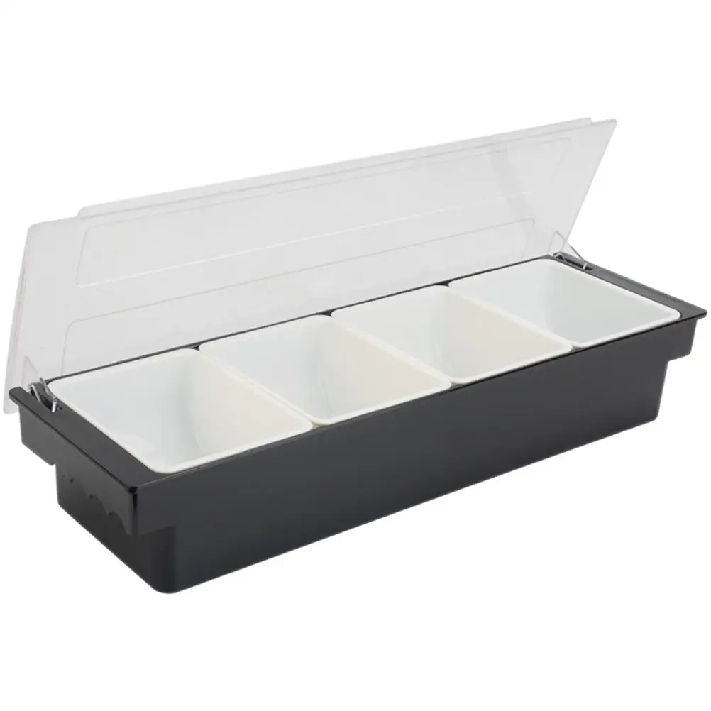 

Multi Grid Seasoning Box ABS PP Wear Resistant Practical Long Use Delicate Smooth Surface Plastic Serving Party Snack