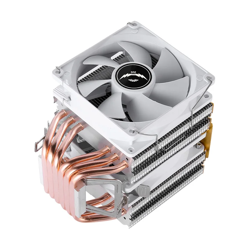 Air-Cooled CPU Fan 4pin/PWM X99 Processors Twin Tower Cooler 4/6 Heat Pipe Compatible LGA 115x 1200 1700 1851 2011 2066 AM4 AM5