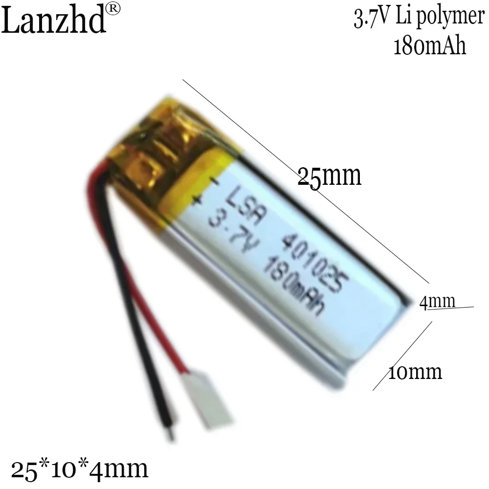 

401225 401025 401525 70mAh 3.7V Lithium Polymer Rechargeable Battery For GPS MP3 Toy Bluetooth headset Smart Watch Recording Pen