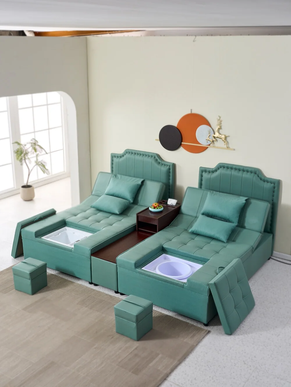 foot bath, sofa, massage bed, foot bath, rest, foot wash, massage integrated bed, flat bed, reclining chair