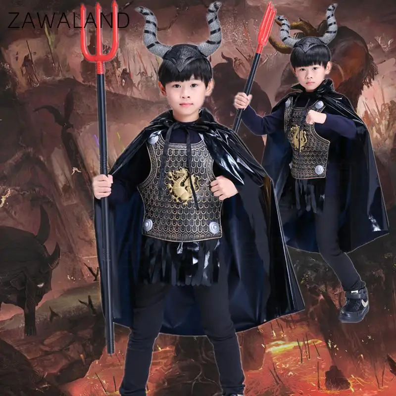 Zawaland Costume di Halloween per bambini Cosplay Bull Demon King Purim Carnival Party For Kids Clothes