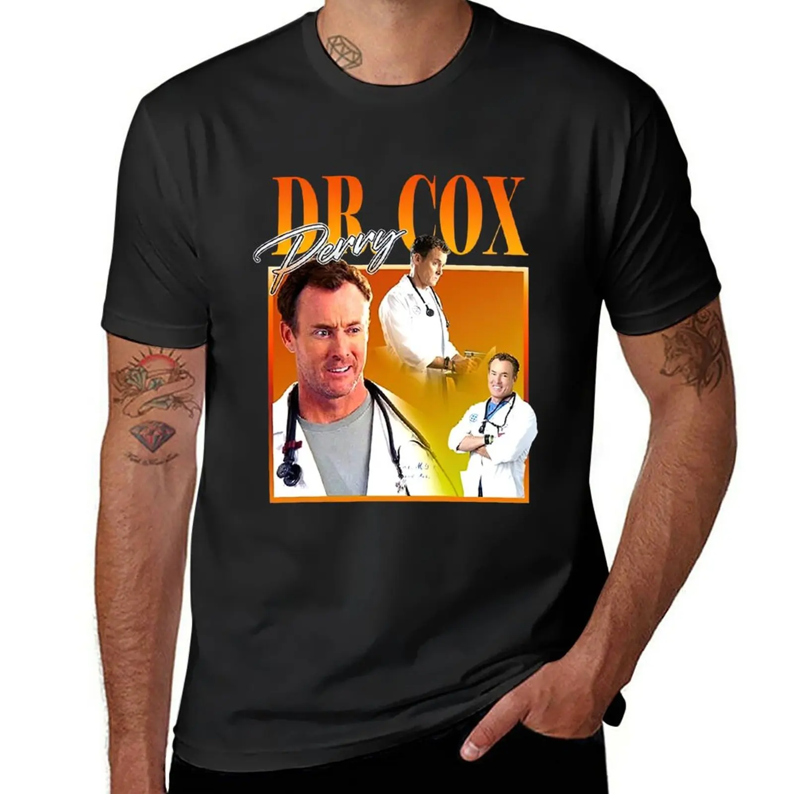 

New DR PERRY COX Homage , Baggy Boyfriend Tee, Doctor Cox From Scrubs T-Shirt boys white t shirts heavyweight t shirts for men