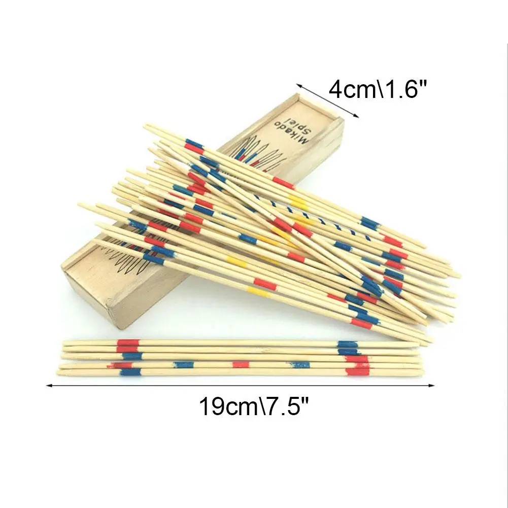 عصا خشبية تقليدية للأطفال ، صندوق واحد ، ملون ، تقليدي ، ميكادو ، لالتقاط ، مضحك ، سطح المكتب ، لعبة ، هدية ، للأولاد