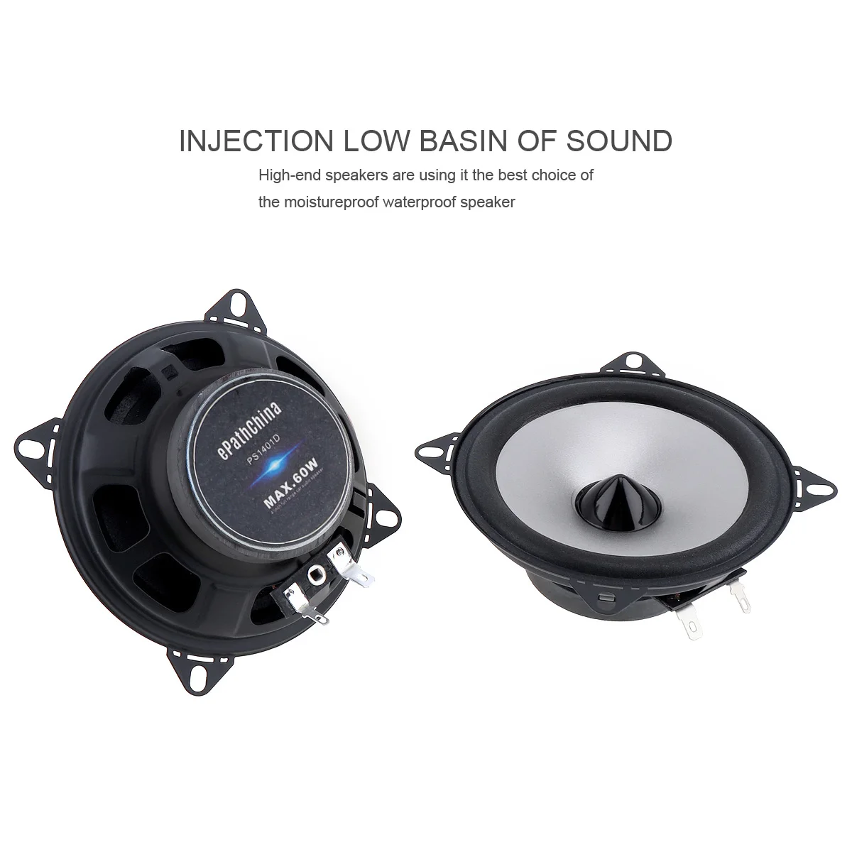 2pcs LB-PS1401D 4 Inch 2 Way 60W Coaxial Vehicle Door Auto Audio Music Stereo Full Range Speakers,Compact Full Frequency Speaker