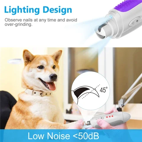 

Pet Electric Nail Grinder USB Dog Cat Painless Nail Polisher Clippers Trimmer Grooming Cutter Paws Supplies