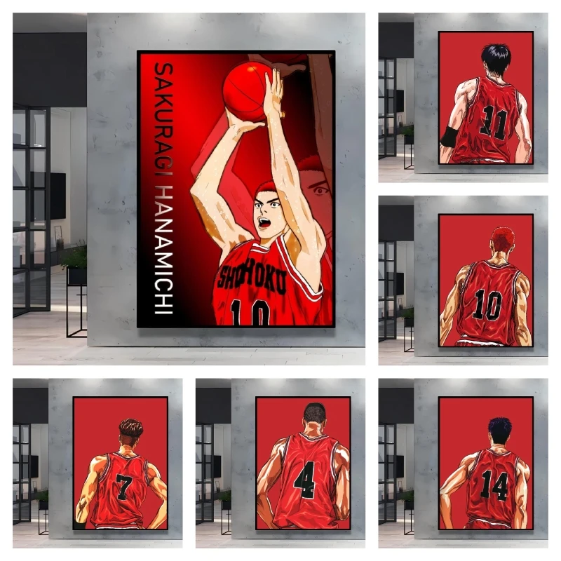 

Slam Dunk Art Print - High - Fidelity Reproduction Showcasing Team Spirit Perfect for Dorm Room Decor Anime Collection