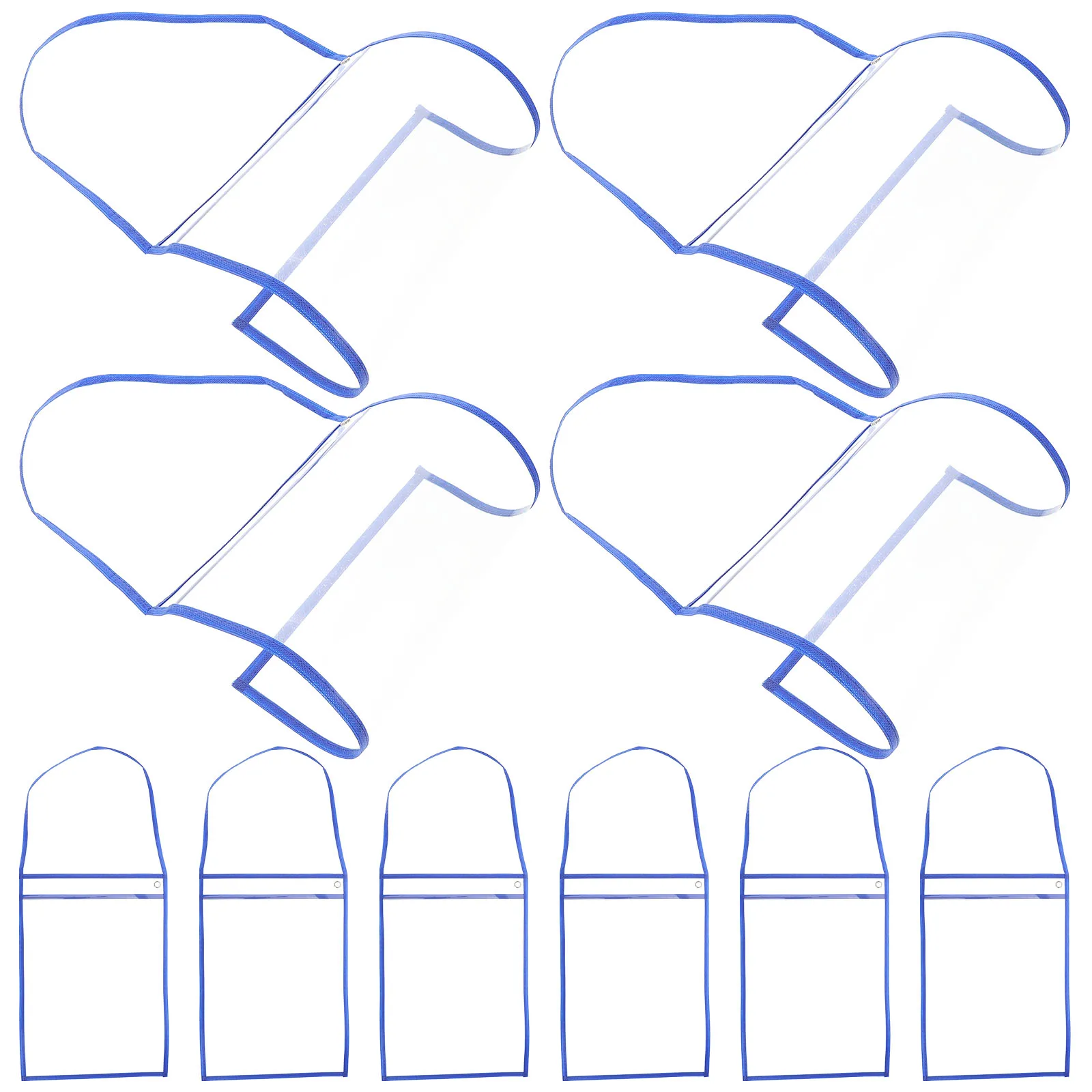 

10Pcs Transparent File Organizer Document Holders Clear File Bags Pet Polyester Practical Office Home Document Storage