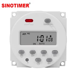 Mejor vendedor CN101S 220V 110V 12V 5V 24V interruptor temporizador 7 días relé de tiempo programable semanal con cuenta atrás 1 segundo intervalo