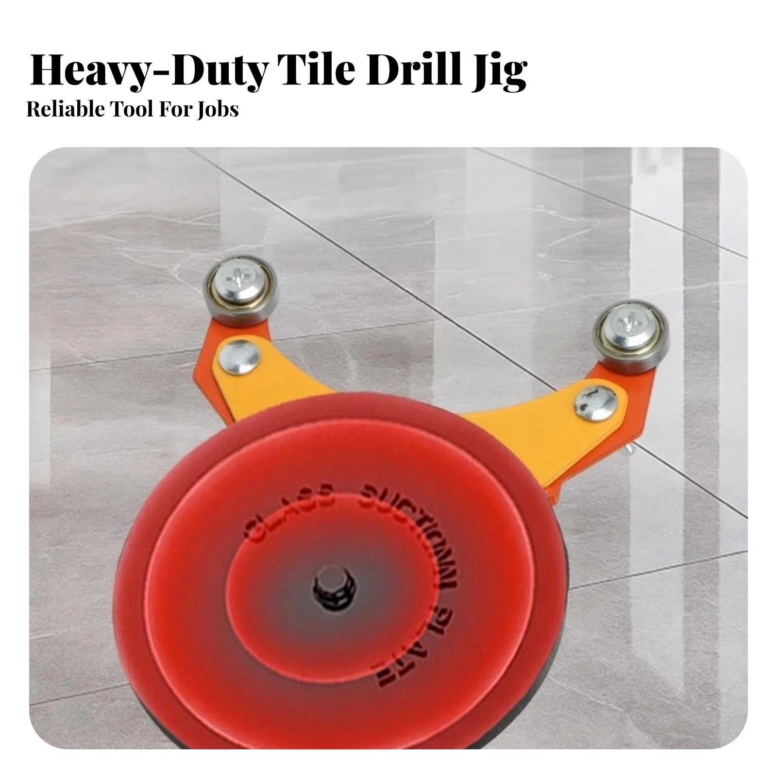 Tile Hole-Positioning Positioner Precision Tile Drilling Positioner Drill Guide with Suction Cup Anti-Slip Tool Stable