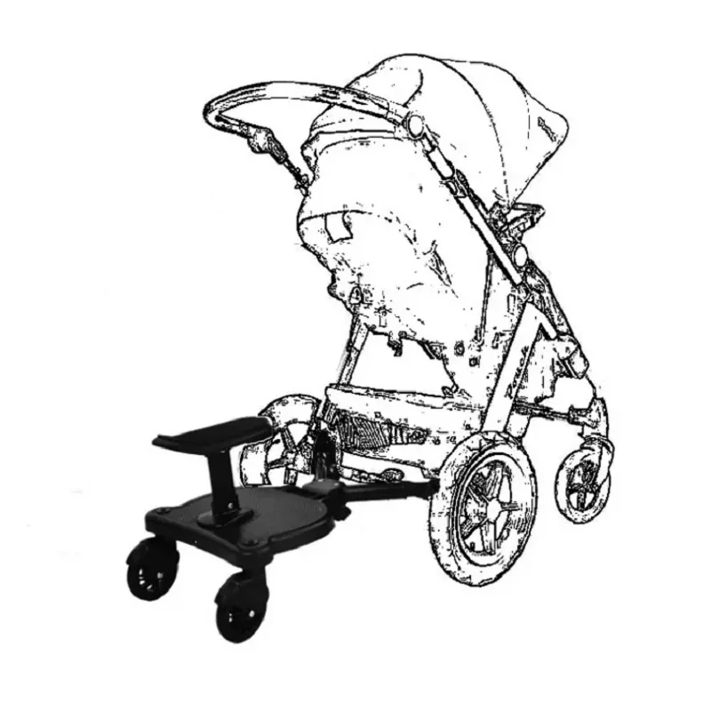 Accesorio de tablero de cochecito de bebé gemelo, Pedal Uppababy para segundo niño, asiento auxiliar de deslizamiento, Kit de soporte para niños