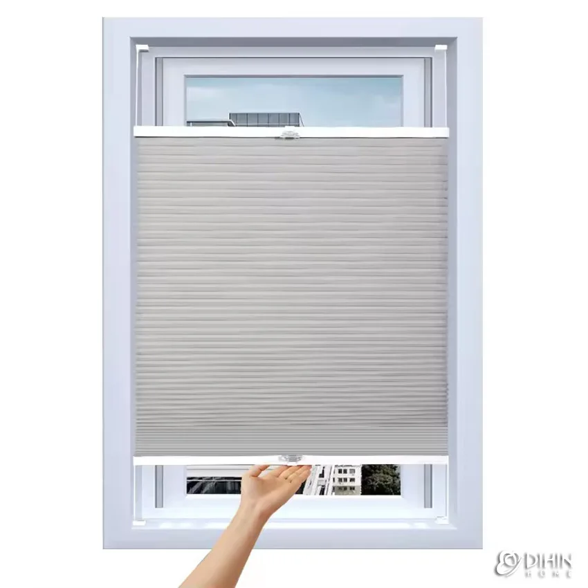 Persianas opacas modernas de día y noche en forma de panal, ventanas inalámbricas, parte superior abajo, tonos de luz, persianas inalámbricas en forma de panal