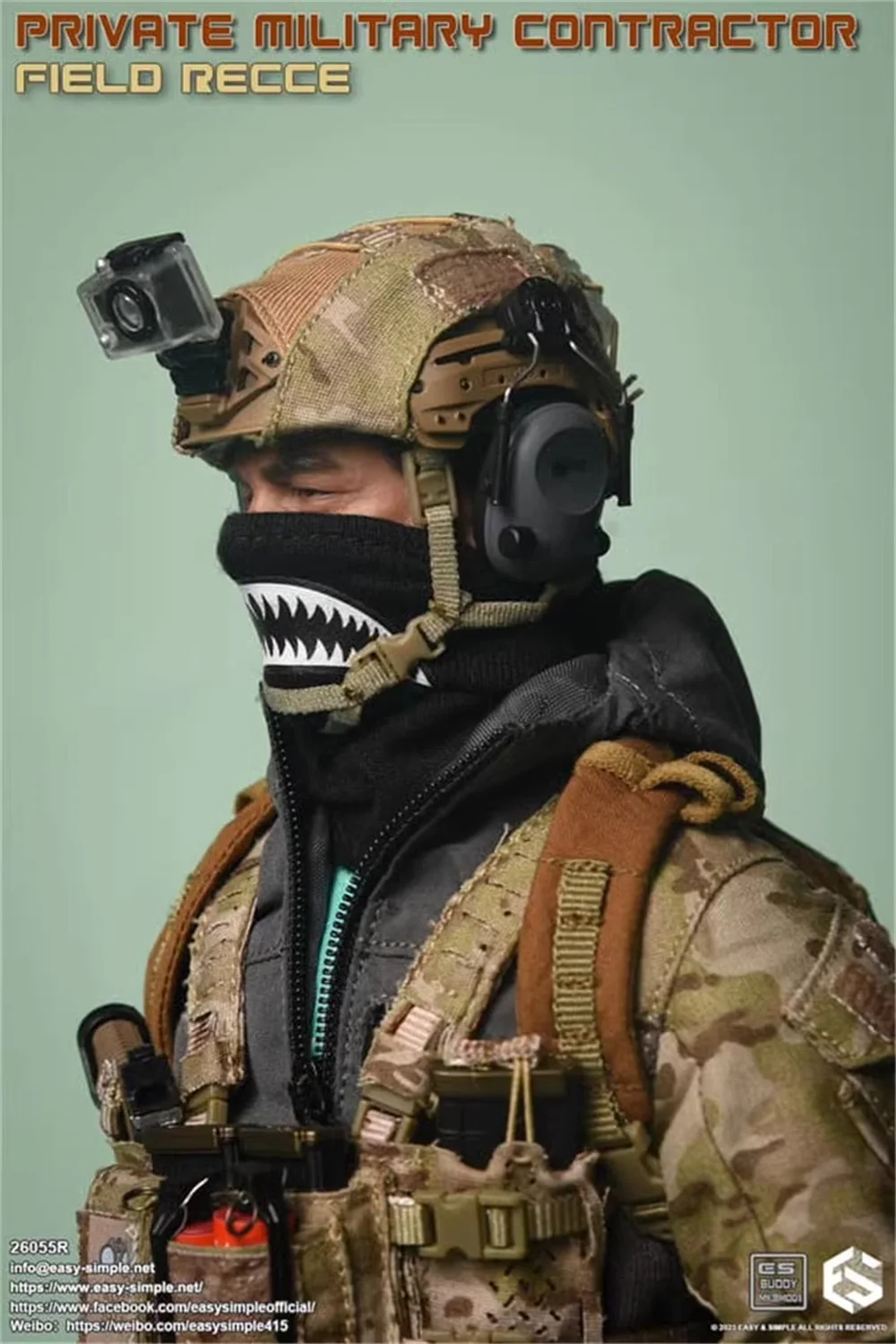 1/6e Easy&Simple ES 26055R PMC Soldier Doll Operation Unit Volledige set beweegbare actiefiguur cadeau voor fans Verzamel ongeveer 12"