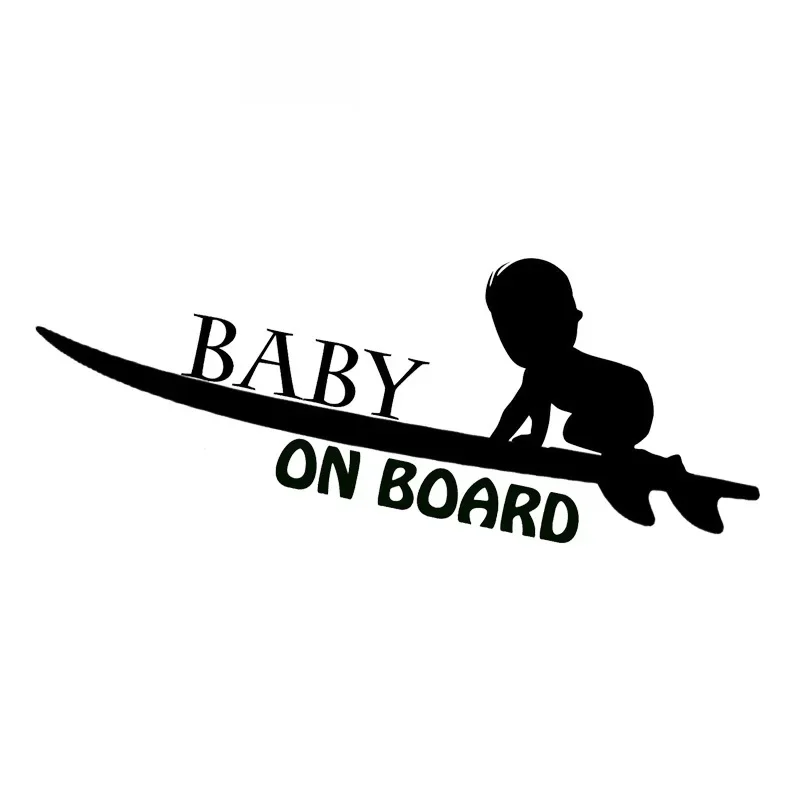 

Car Stickers Baby Car Personality Funny Cartoon PVC Car Decoration Stickers Creative Waterproof Sunscreen Black/white,19cm*8cm