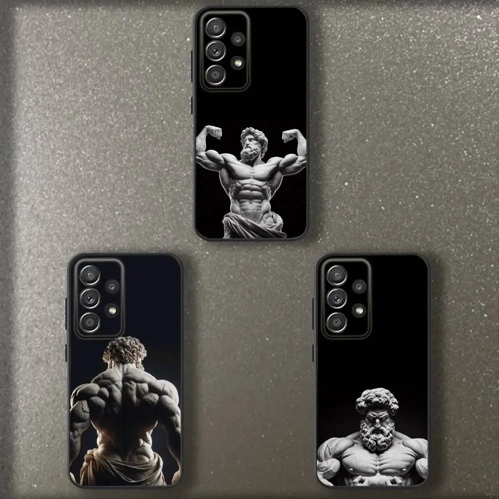 

Mythologys Statue Fitness Phone Case For Samsung S 25,24,23,22,30,21,10,9,Ultra,Plus,Lite,FE,4,5 G Soft Black Case