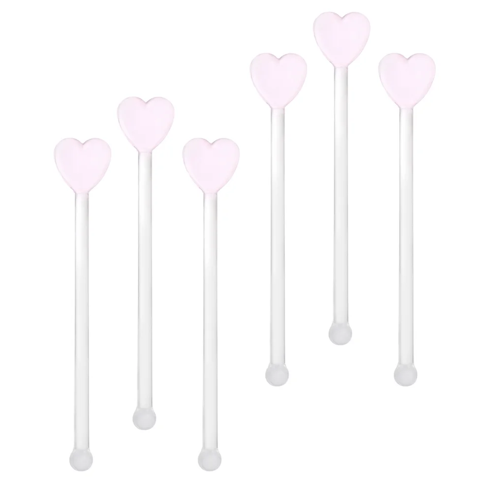 

6Pcs Glass Stirring Sticks Transparent Cocktail Stirrers for Coffee Tea Drinks Home Bar Party Use Decorative Beverage Rods
