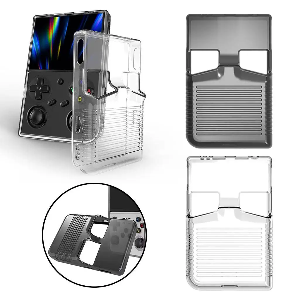 Capa protetora para console de jogos anbernic rg 35xxpro, console portátil tpu, pacote completo, anti-queda, anti-sísmico, capa protetora