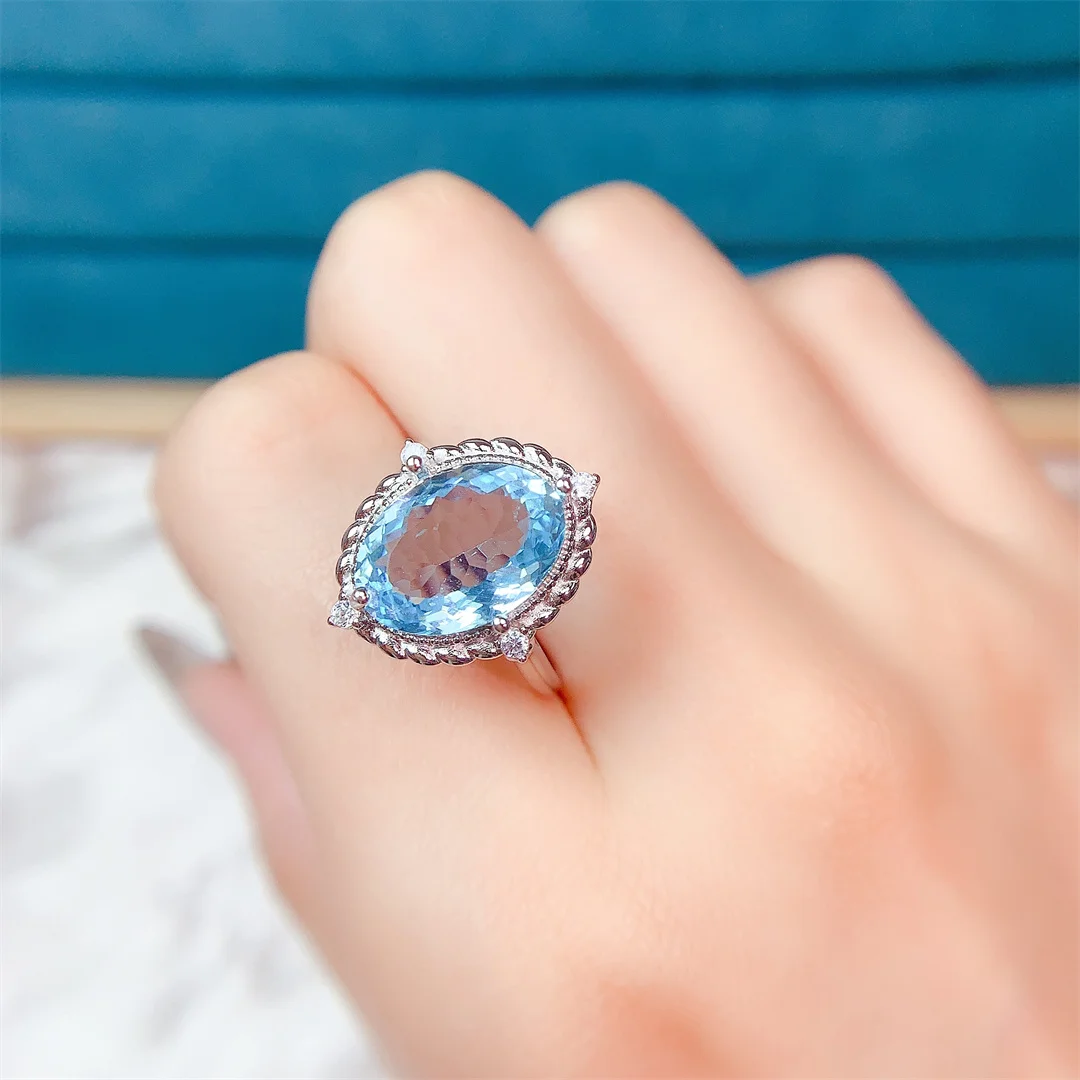 Sophisticated Natural Topaz Ring Shining S925 Sterling Silver,Graceful Ideal Gift for Her To Add Sparkle To Any Occasion