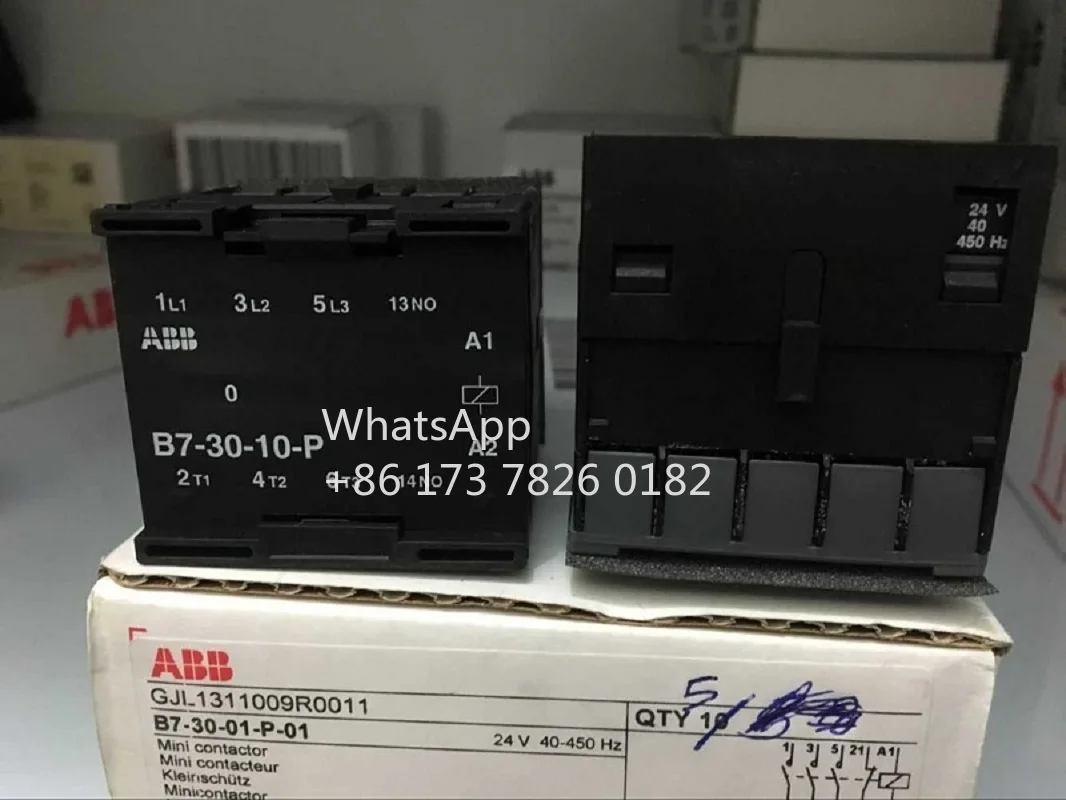 ABB B7 3-pole mini contactors – with soldering pins  AC operated  B7-30-10-P  B7-30-01-P