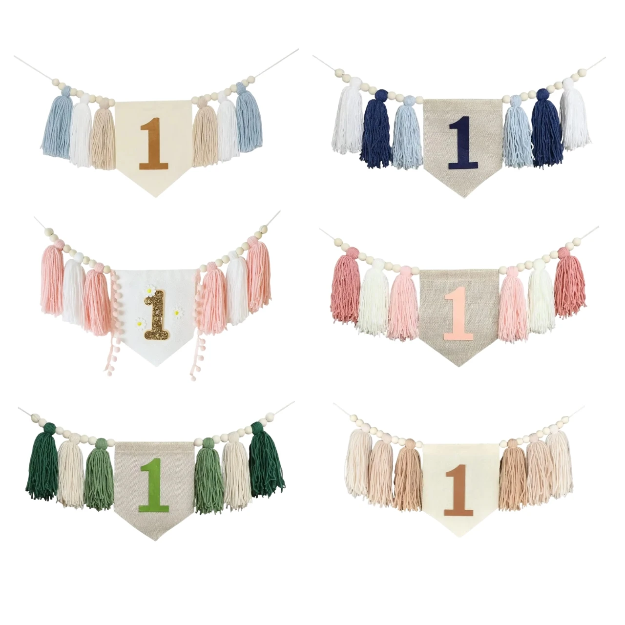 

Boho 1st Birthday High Chair Banner Wall Decor Party Decoration for Girl Baby Shower Wall Hangings Decorative Kids Bedroom