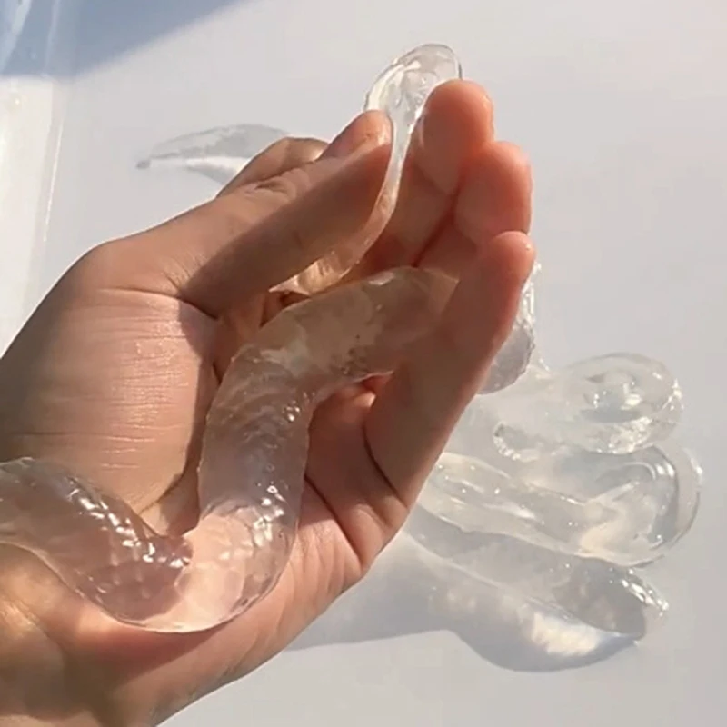 1-delig transparant simulatie slang decompressie speelgoed release stress knijpen kinderen knijpen rekwisieten verjaardagscadeaus