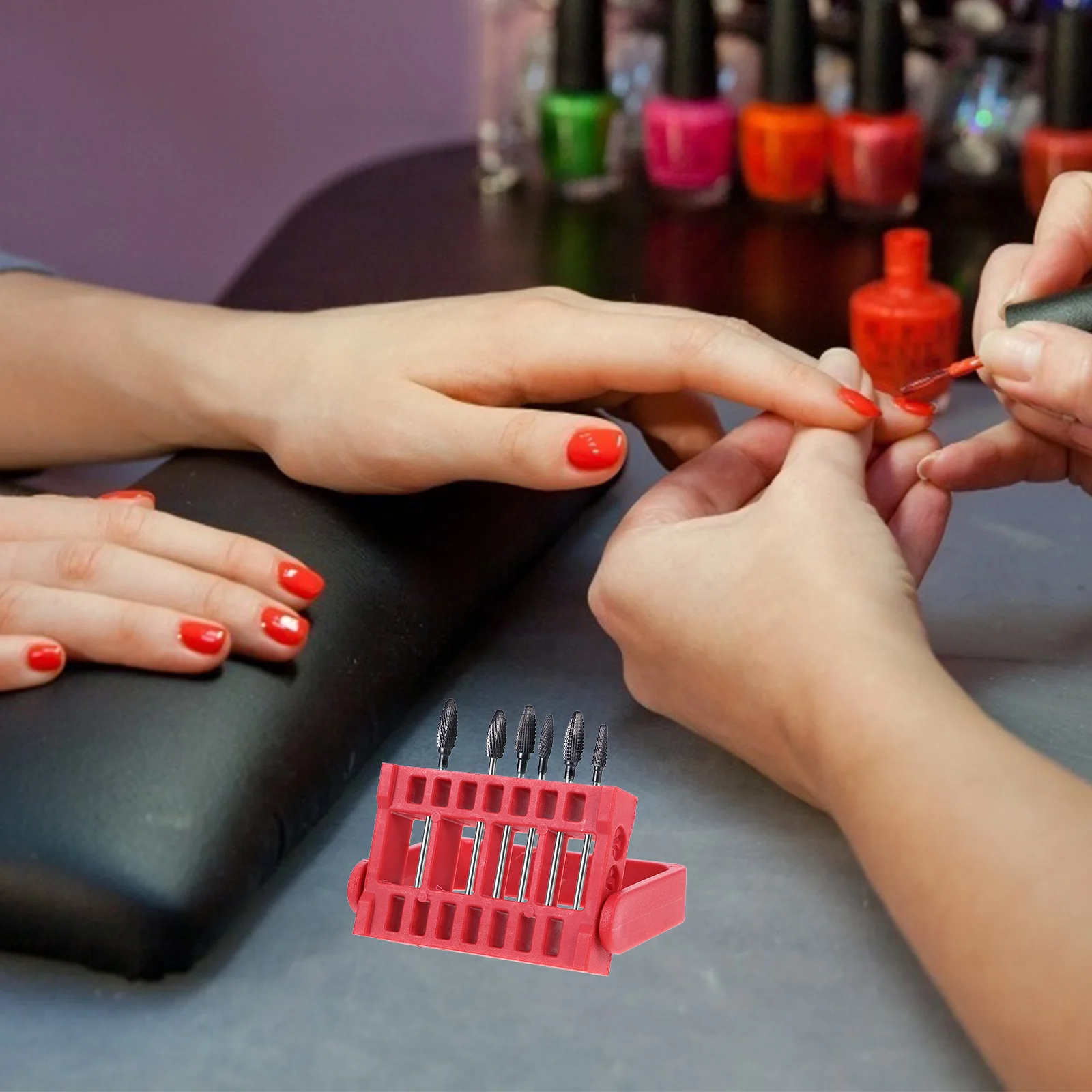 ネイル研削ツールボックス軽量ポータブルマニキュアオーガナイザー収納ケース家庭用プロフェッショナル使用用ブルー