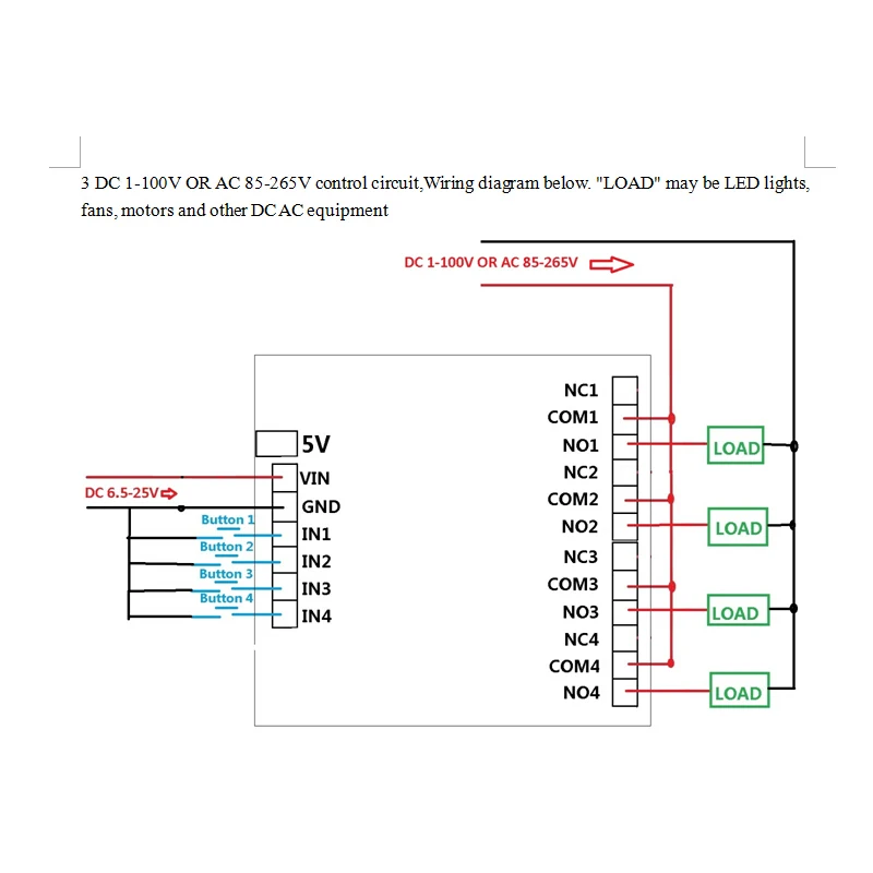 DC 12V 4 Channel Multifunction Cycle Delay Timer Relay Module : Timing Loop Interlock Self-locking Momentary Bistable Monostable