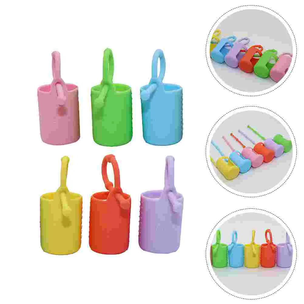 6 Pcs Essential Oil Bottle Protector Practical Accessories 15ml Cover Portable Holders Silicone Silica Gel Sleeve Outdoor