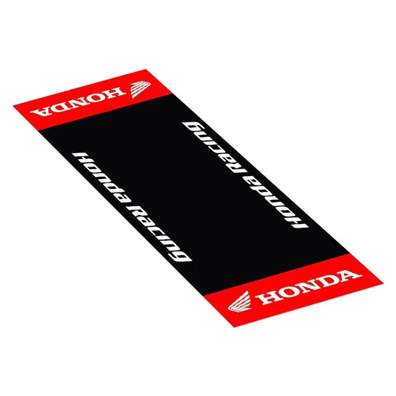 Op maat gemaakte Honda motorfiets parkeermat antislip garagekleed cool racing moto display tapijt antislip huisdecoratie vloermat