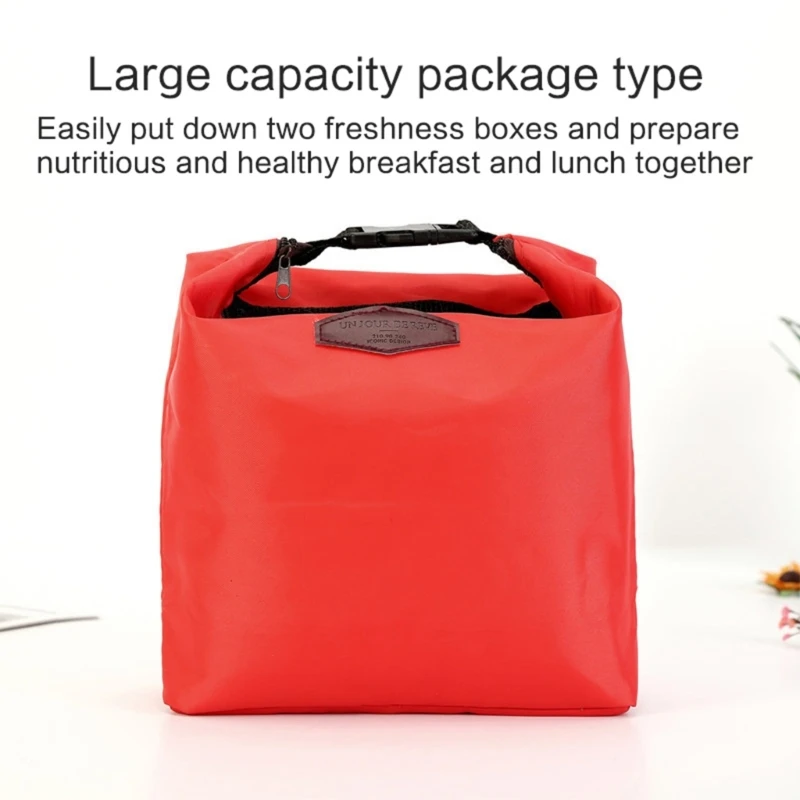 Multipurpose Insulated Lunch Bag Small Portable Cooling Bag for Meals Thermal Lunch Box with Zippered Container Bag